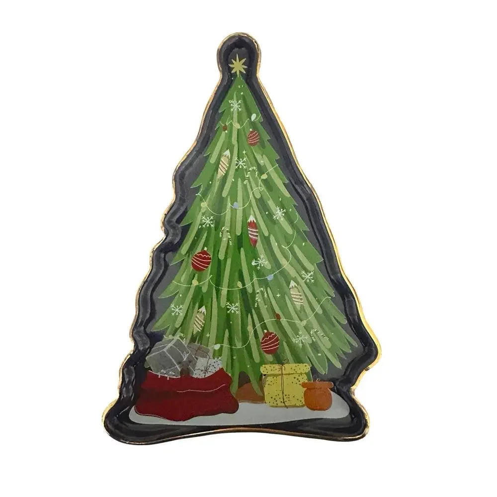 Mudpie Christmas Tree Spoon Rest Glass & 2 Holy Berry Spoon Rests New with Tags